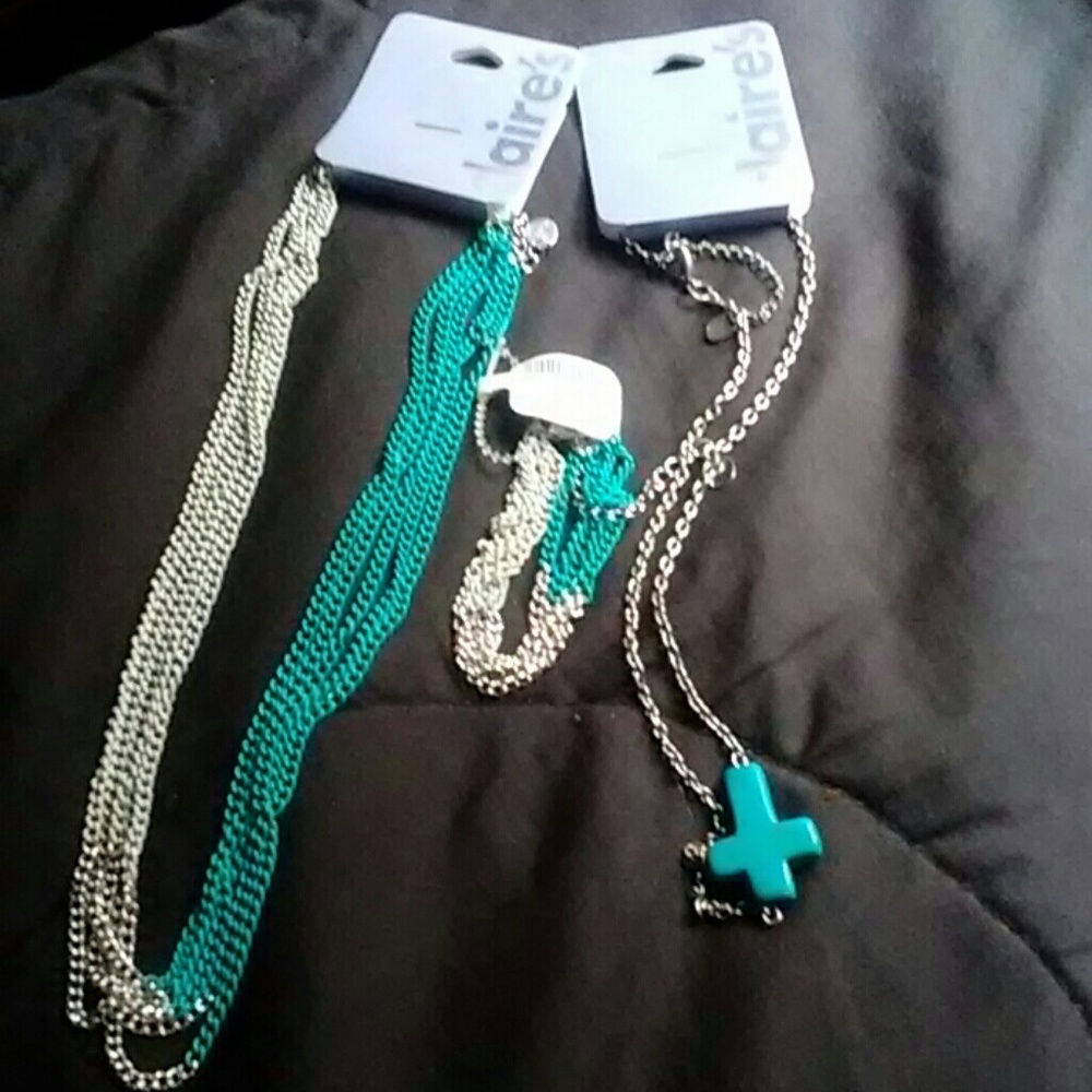 Turquoise chain & bracelet set
